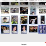 Selecting multiple photos on Mac using click and drag.
