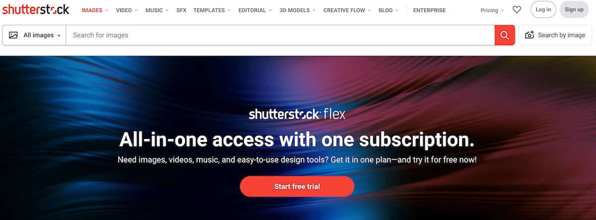 Shutterstock logo representing the stock photo platform