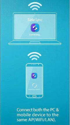 SideSync connection setup for Samsung devices