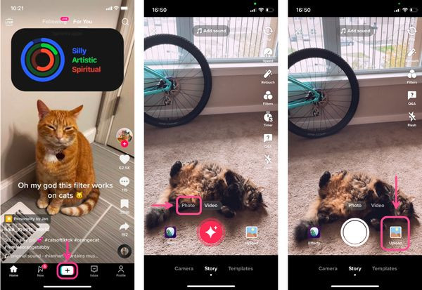 Opening Photo Mode on TikTok