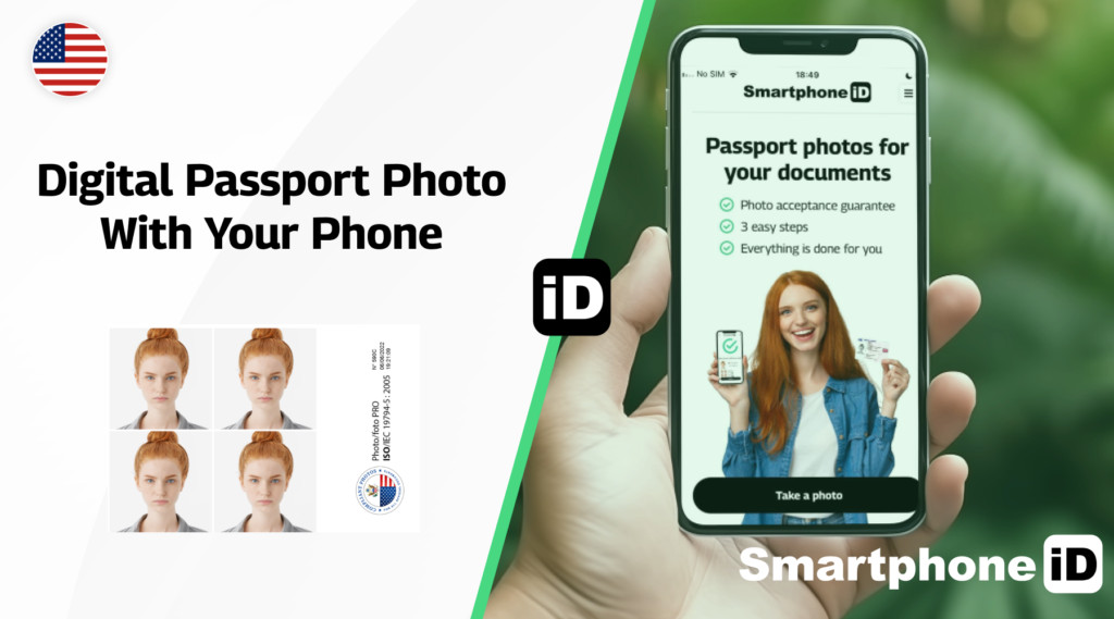 USA passport photo online with smartphone id