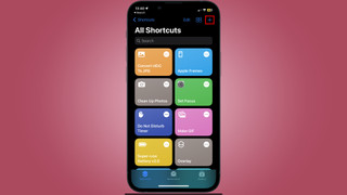 Opening Shortcuts App and Creating a New Shortcut