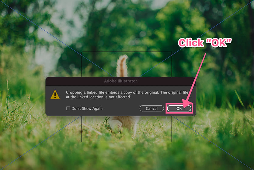 Accessing the Crop Image function in Adobe Illustrator under the Object menu