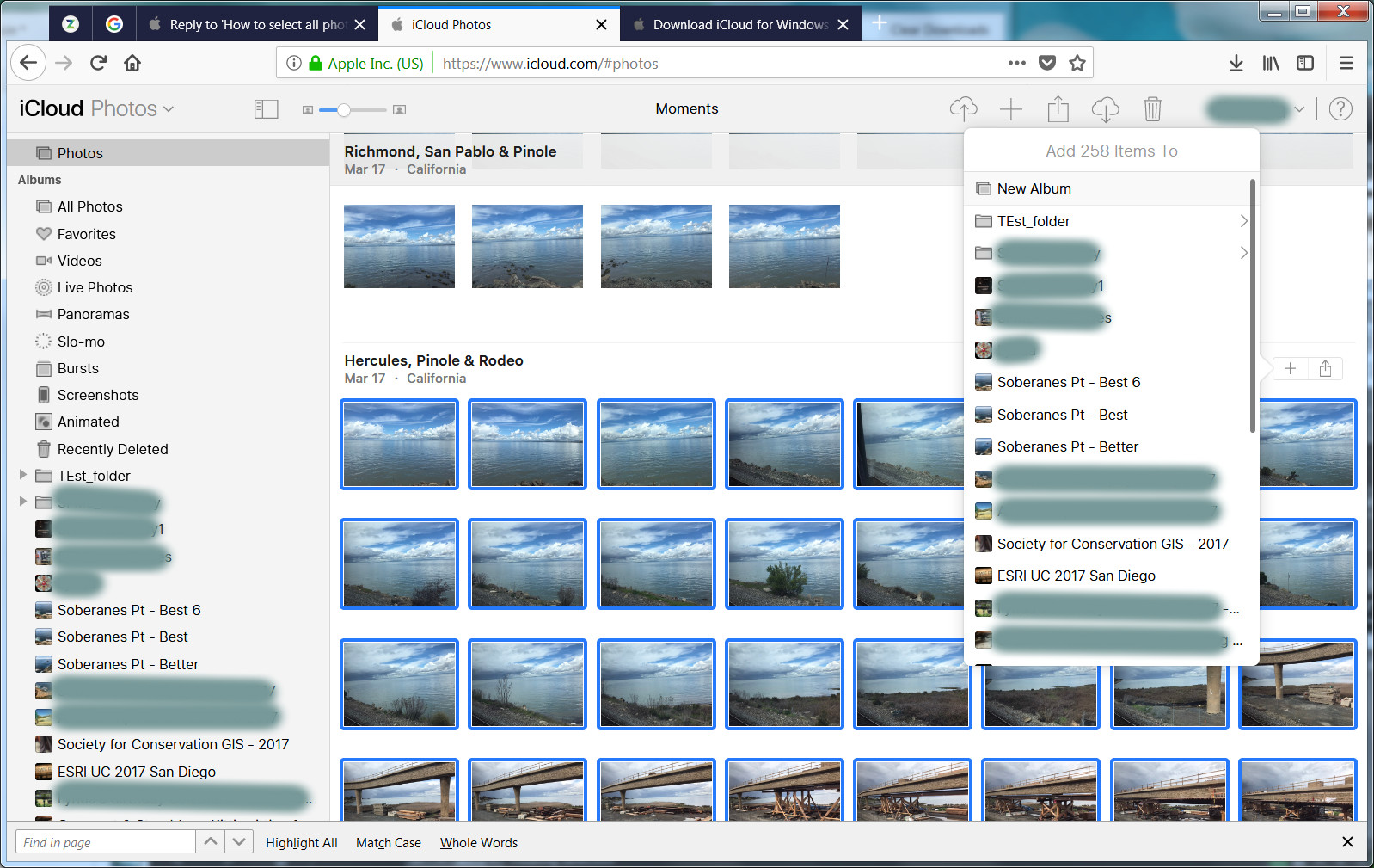 Selecting Photos in Google Drive