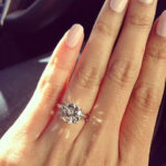 Engagement ring on a woman's hand