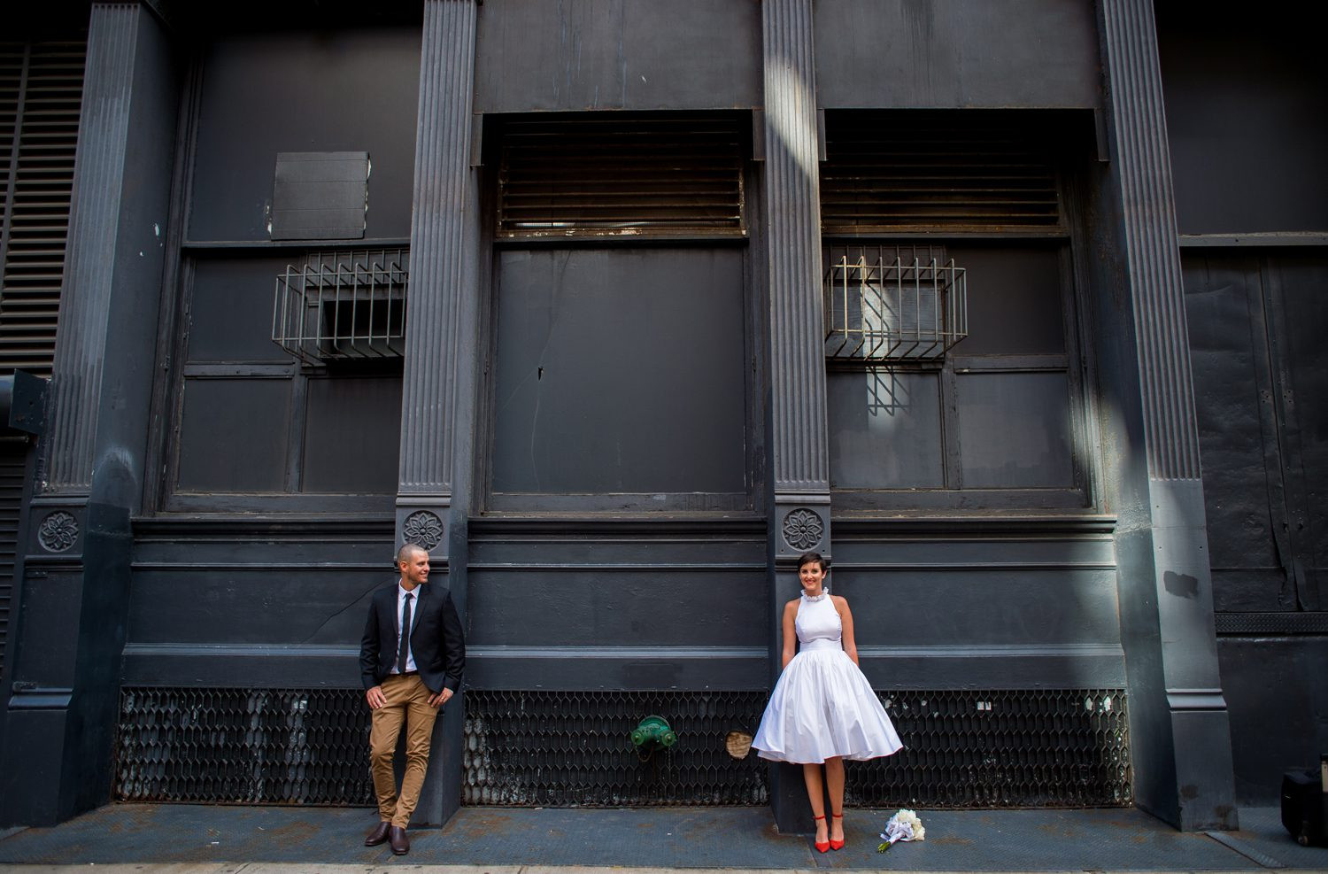 Alternative style NYC wedding