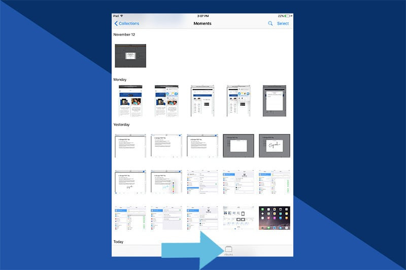Recovering deleted iCloud Photos: Find the Recently Deleted album in the Photos app