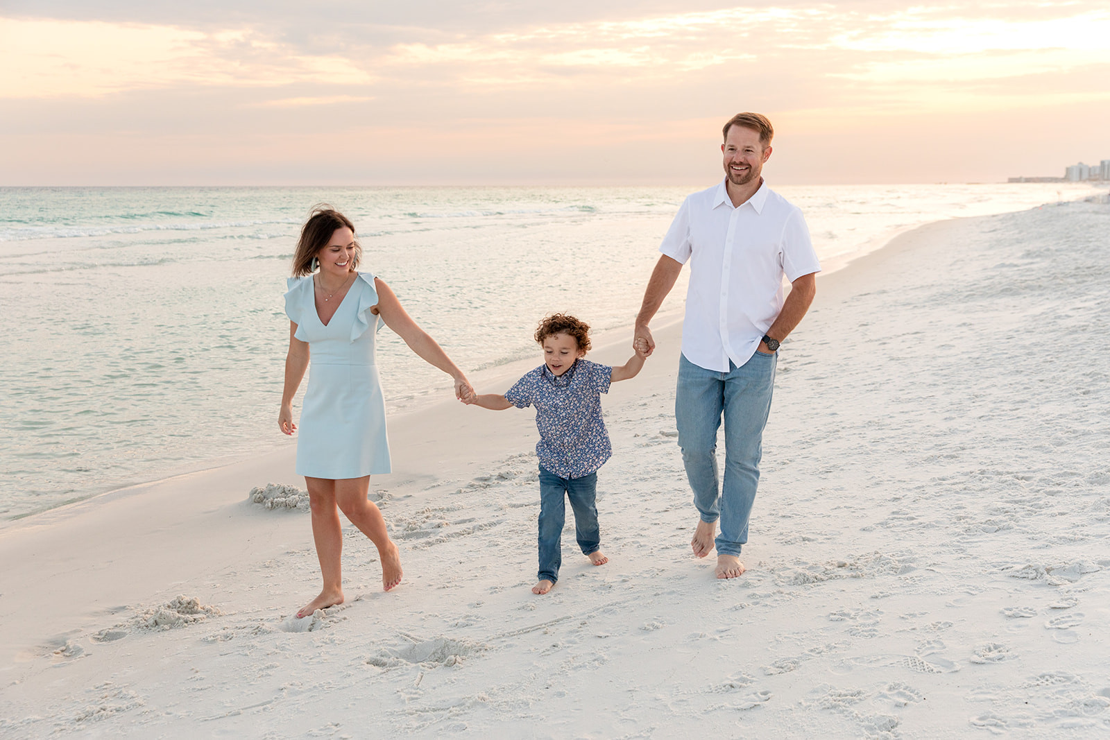 Woman smiling confidently in beach photo