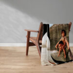Family photo blanket featuring multiple generations with clear, smiling faces