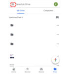 Access the settings menu by tapping the three horizontal lines in the upper-left corner of the Google Drive app