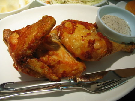 Yang Yum chicken, known for its strong spicy fermented bean paste flavor