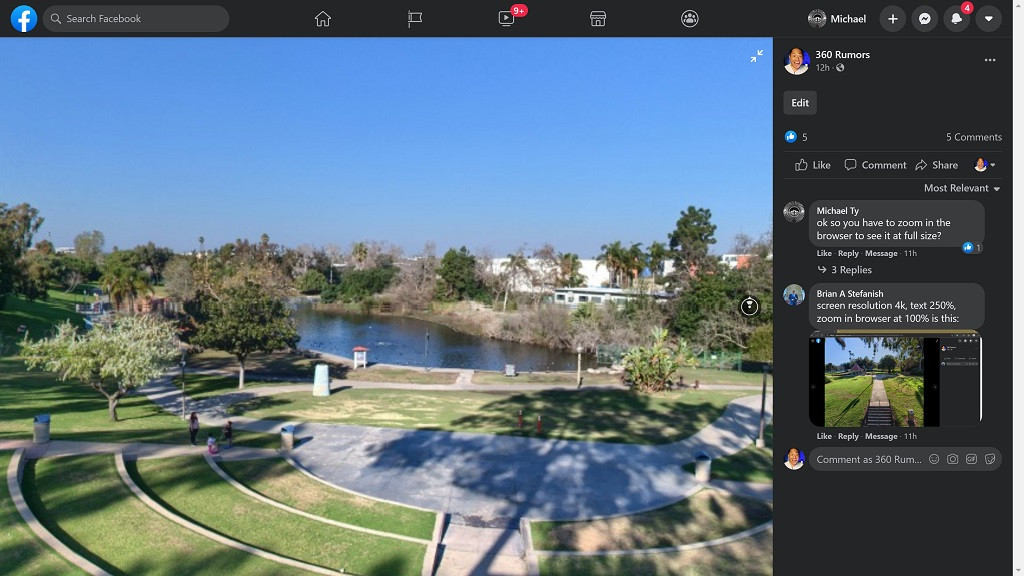 When my screen is 4k, a 360 photo can be maximized to the full screen