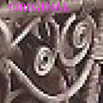 Detail of the original genealogy photo before upsampling
