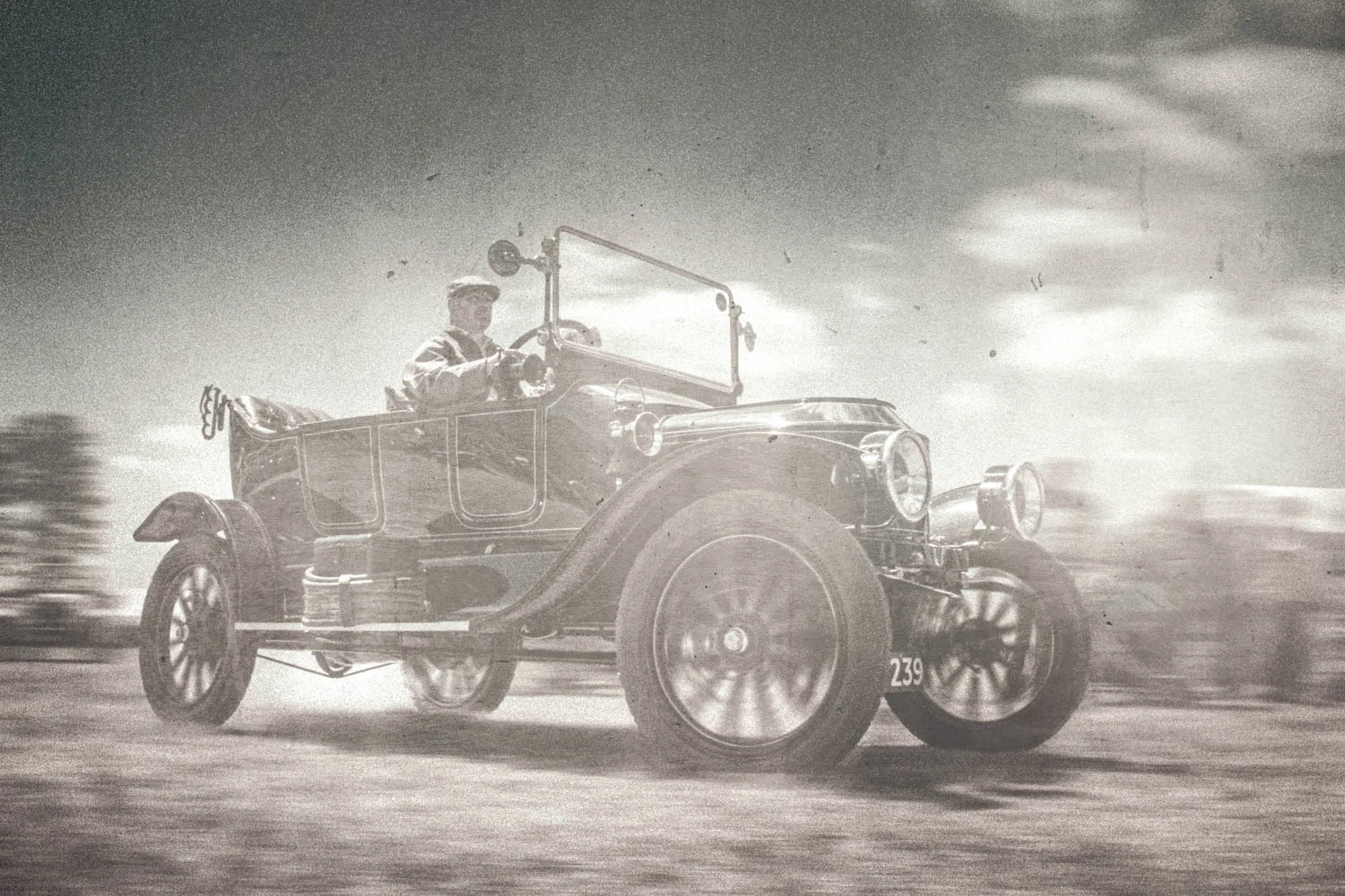 Photo after texture blending, creating a vintage aesthetic.