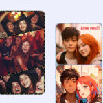 Variety of collage layouts within Photoleap, showcasing different themes