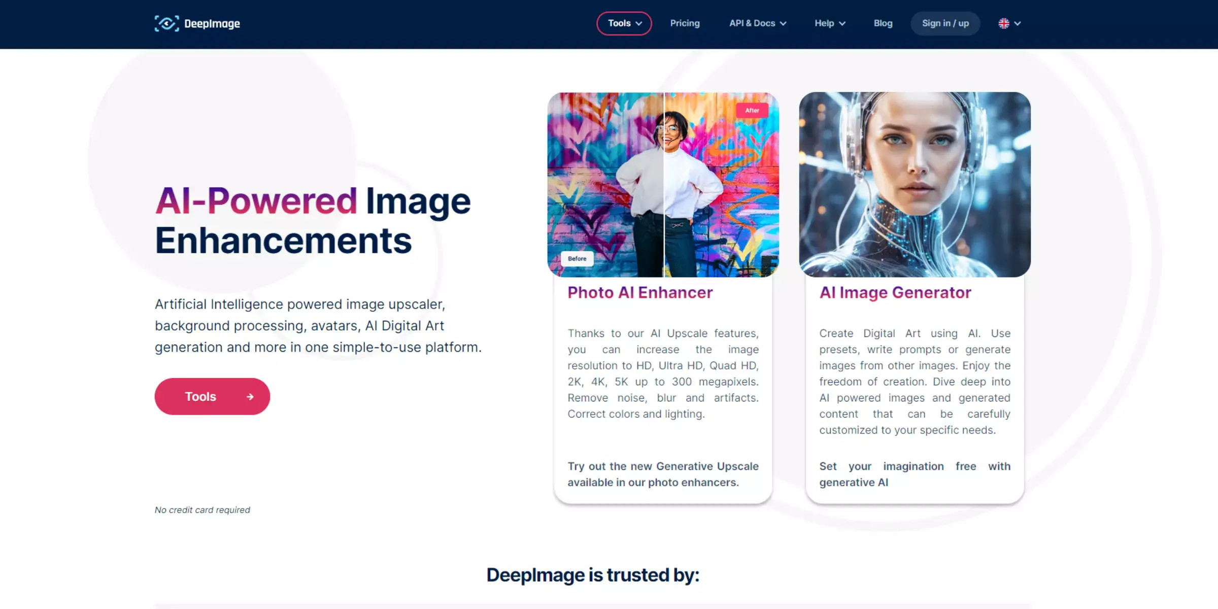 Deep Image interface