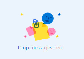 Drop Messages Here appears When You Drag an Email to Another Email