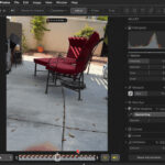 Cropping photo in Photos app using its retouch tool to remove objects