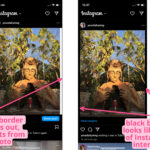 Instagram carousel featuring different sized photos with consistent aspect ratio