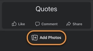 Tap the Add Photos button
