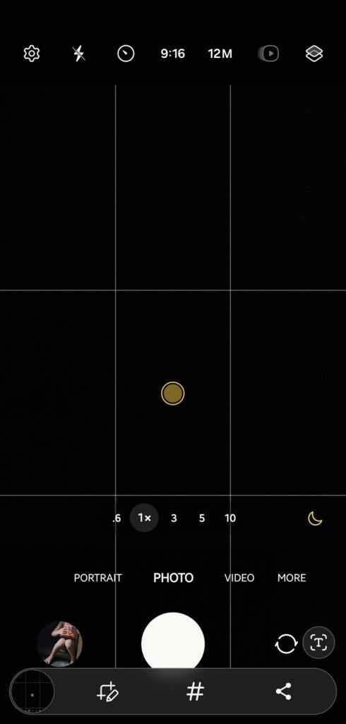 Camera app settings page with Watermark selection