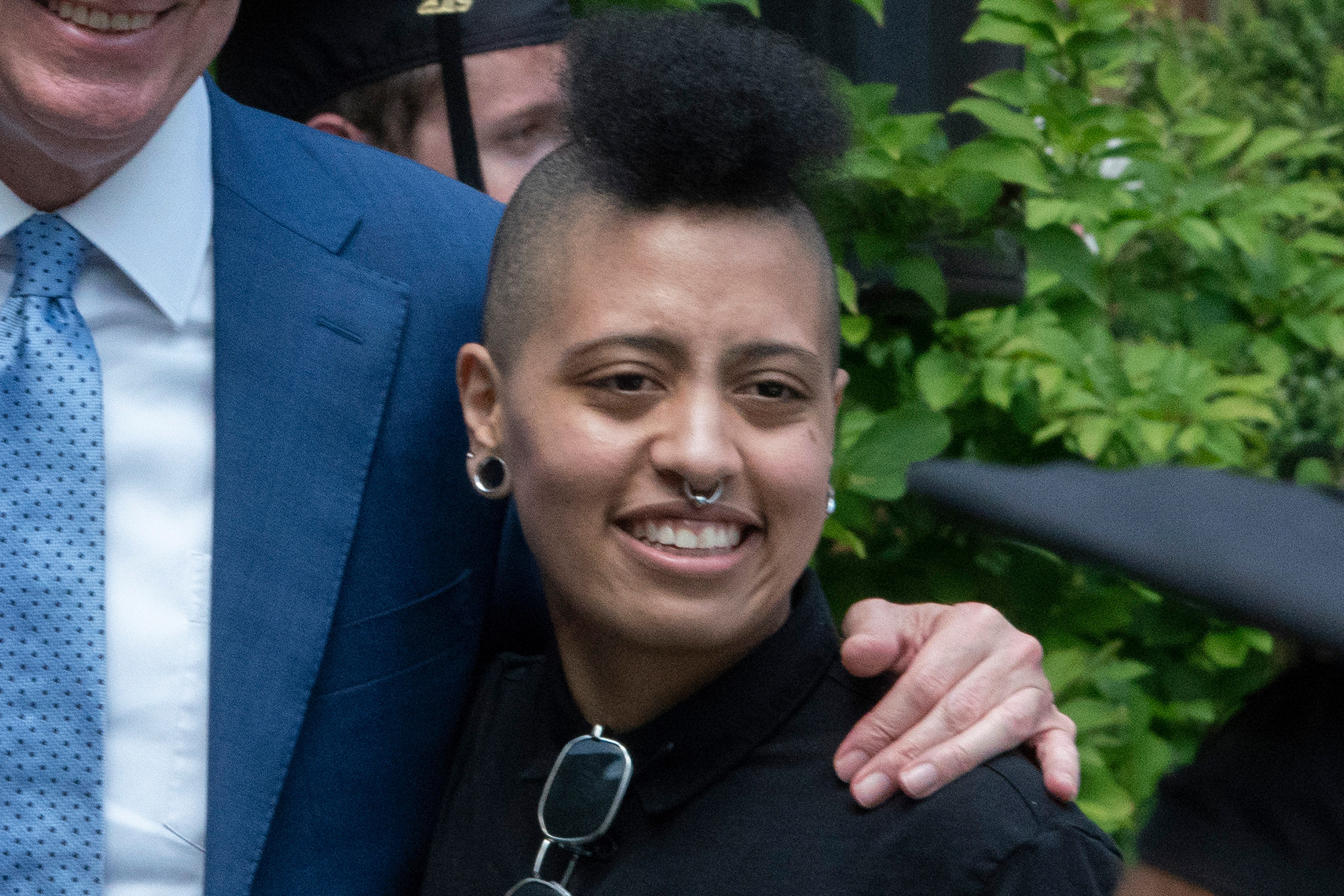 Chiara de Blasio at her brother