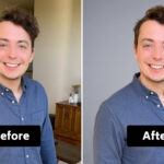 DIY Headshot Taken with Smartphone Before and After Example of Man