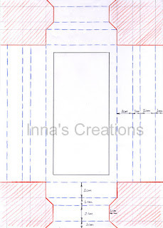 Template for a deep paper photo frame