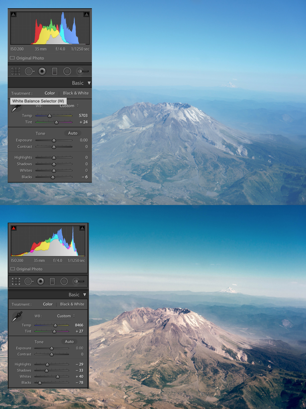 Adjusting White Balance Correct the white balance of your photo to make it look normal.