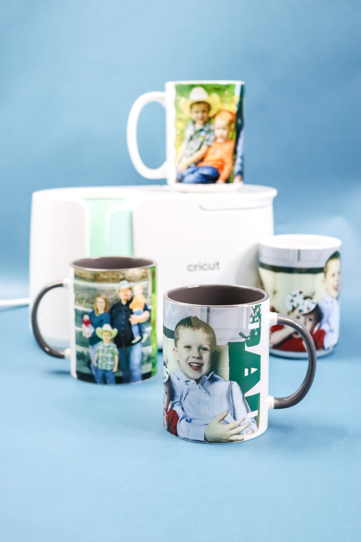 Mug with a collage of photos printed on it