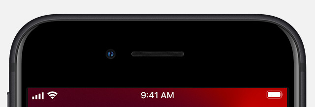 iPhone status bar displaying various symbols