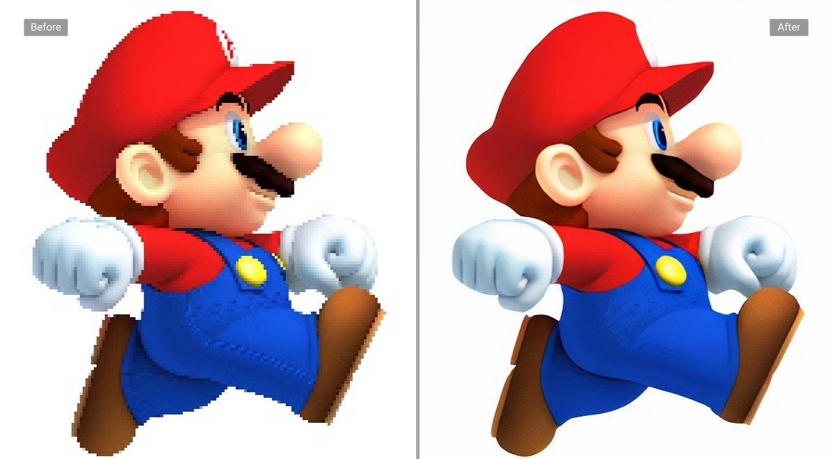 Depixelated image result