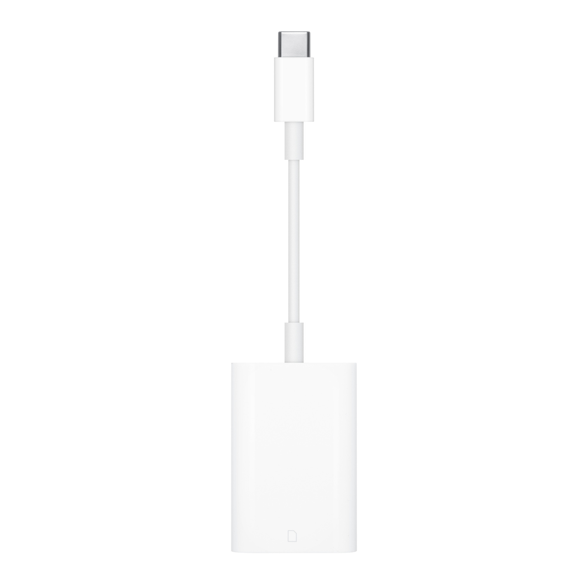 Lightning to SD Card Camera Reader connected to an iPad, importing photos from an SD card