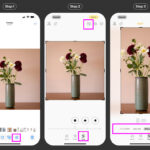 Cropping options in the iPhone Photos app for resizing images