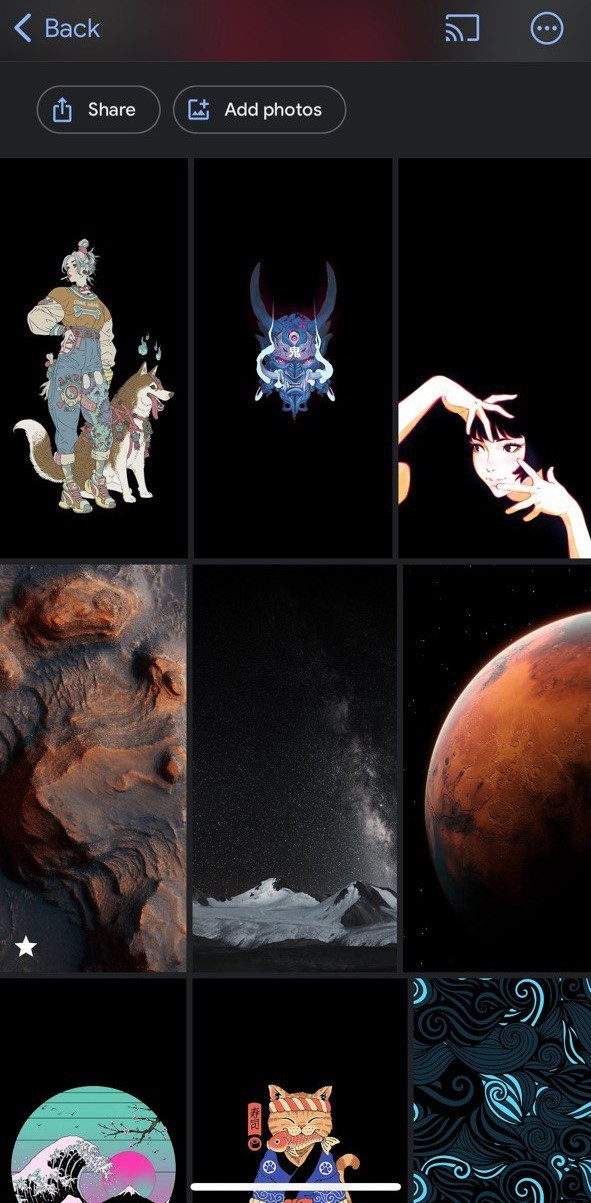 select a photo to share
