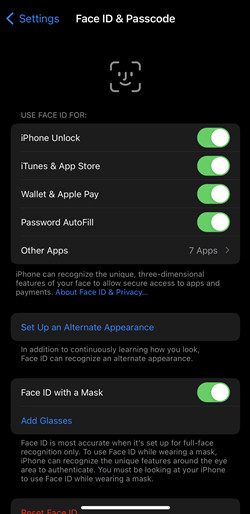 Require Attention for Face ID enhances security by ensuring you're looking at the screen