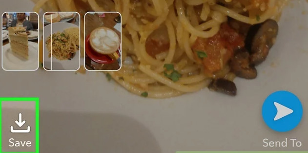 Tap Save Option in Snapchat