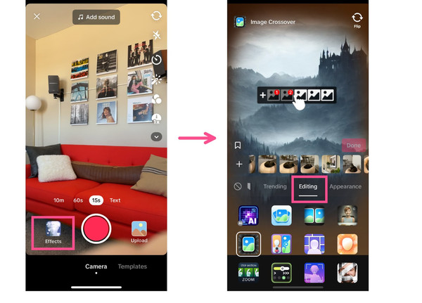 Adding photo effects to a TikTok video