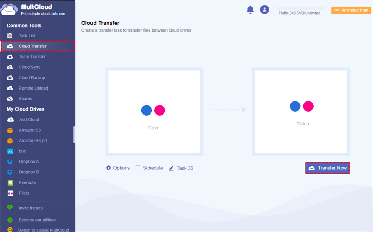 Transfer Photos from Flickr to Another