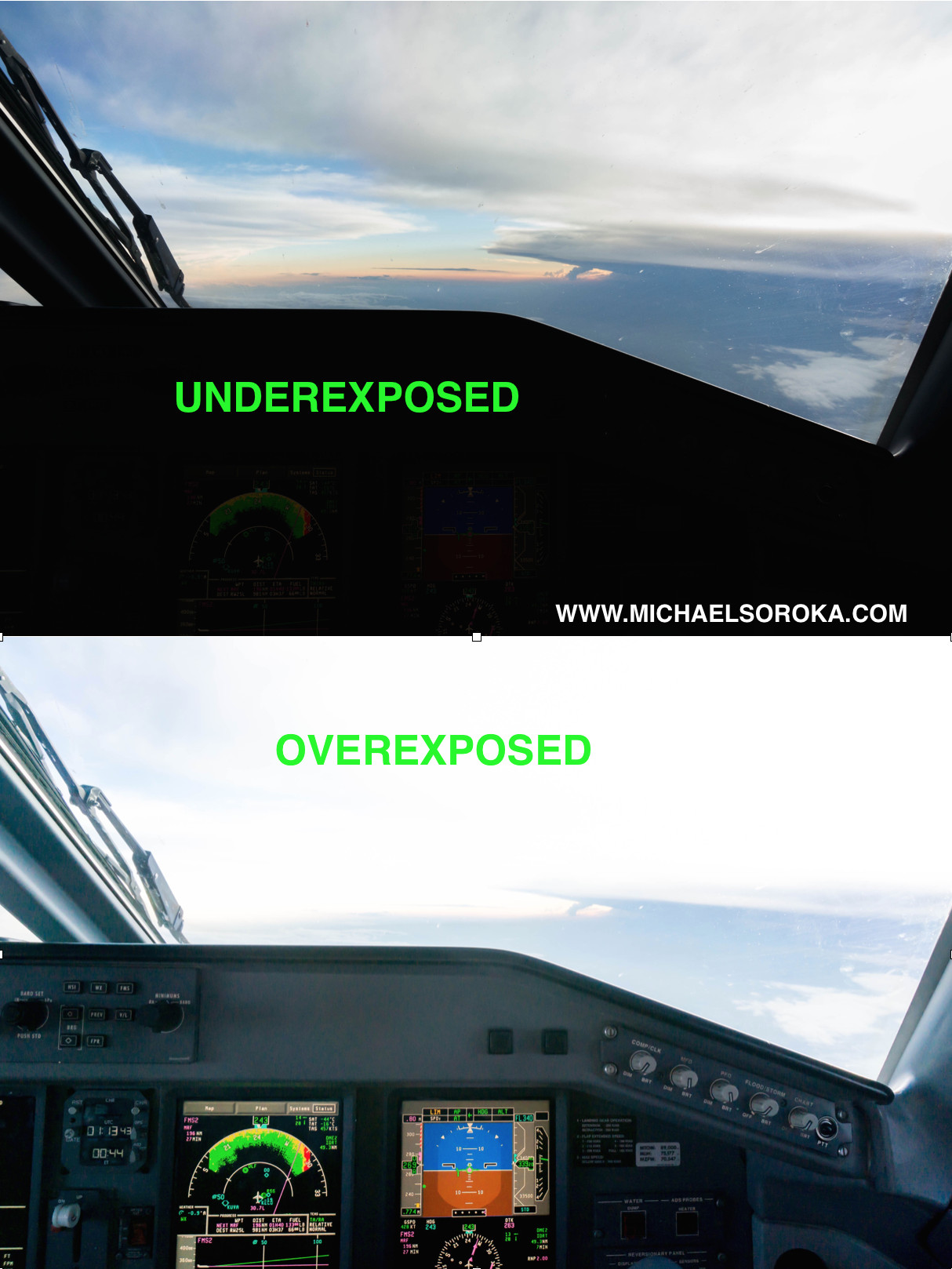 Examples of Under and Over Exposed Images Adjusting white balance is necessary to ensure that the images aren't too dark or too bright.