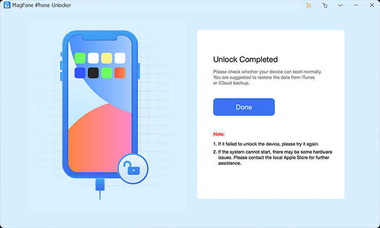 Unlock your iPhone using the downloaded firmware package