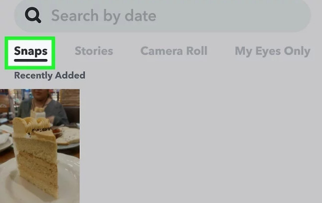 View snaps in memories