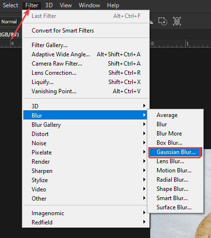 Experiment with Gaussian Blur filter