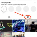 Instagram profile showing the tag icon