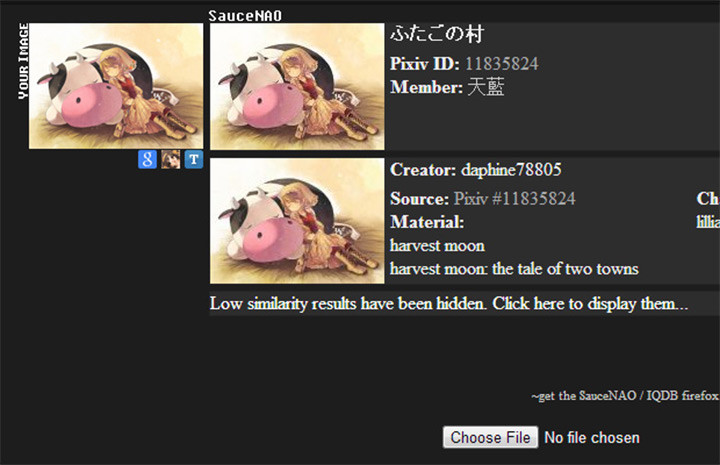 SauceNAO Japanese Anime Manga Reverse Image Search