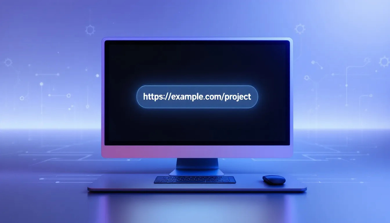 A visual representation of creating image URLs for business projects, emphasizing organization and security.