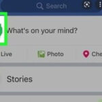 Profile picture in the top left-hand corner of the screen