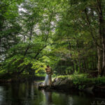 Bride and groom captured by the wedding photographer