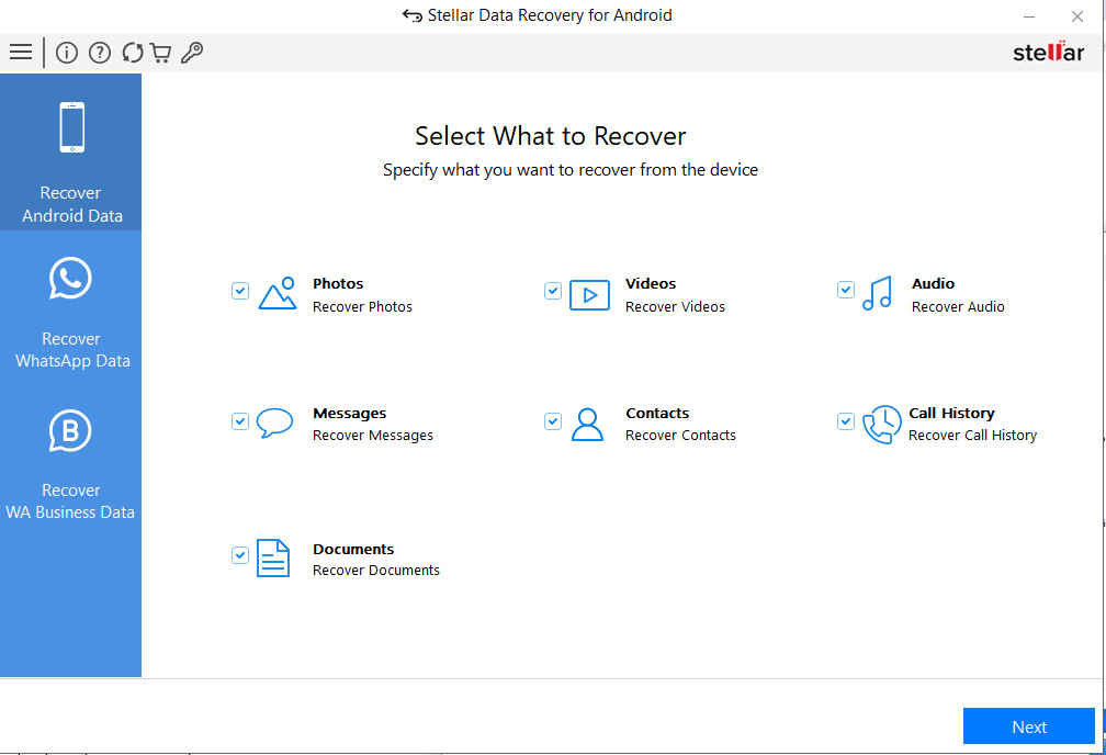 Stellar Data Recovery for Android