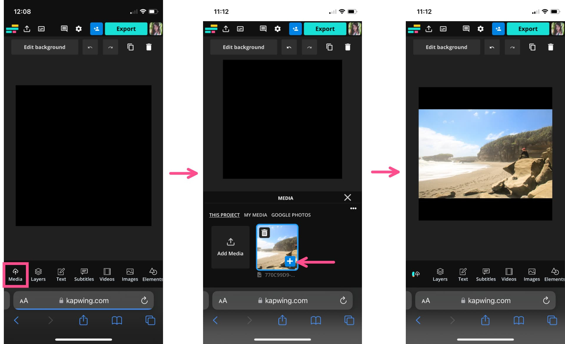 Add Media to Canvas